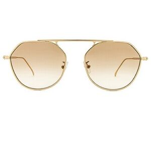 Illesteva Gold Aviator Sunglasses